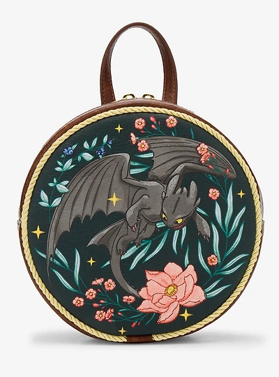 Loungefly DreamWorks How To Train Your Dragon Toothless Floral Mini Backpack - BoxLunch Exclusive