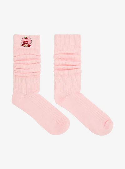 Strawberry Shortcake Embroidered Slouch Crew Socks - BoxLunch Exclusive