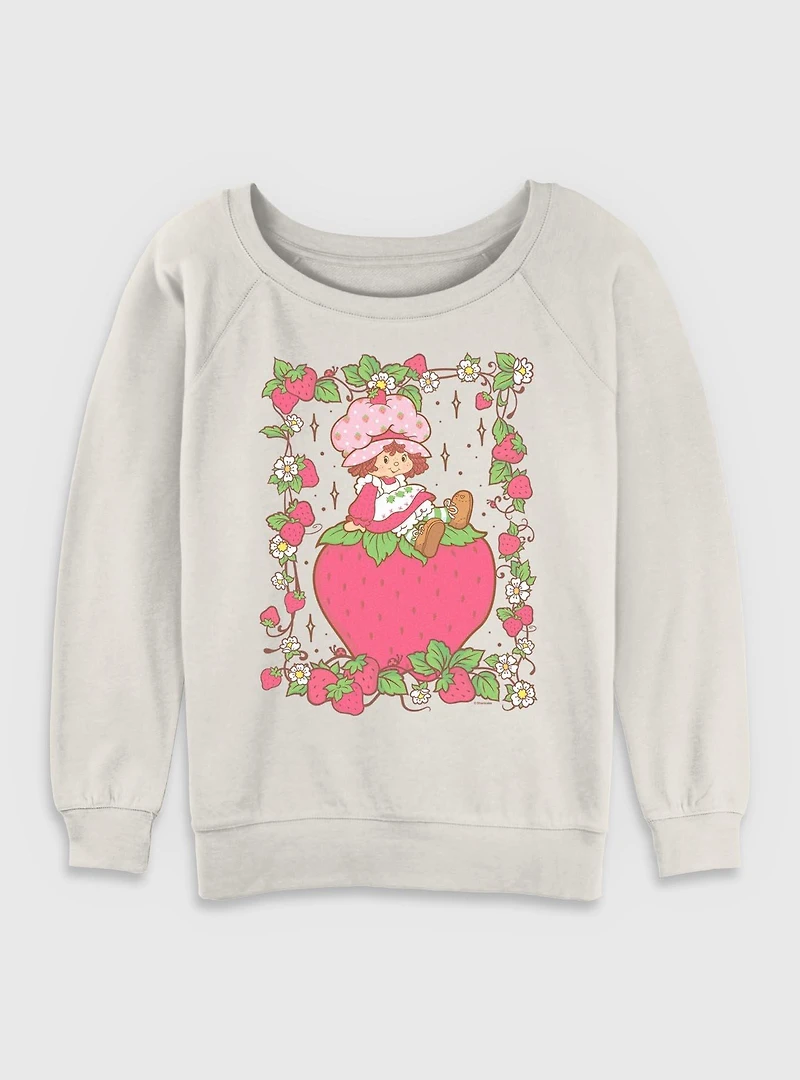 Strawberry Shortcake Tarot Frame Womens Slouchy Sweatshirt