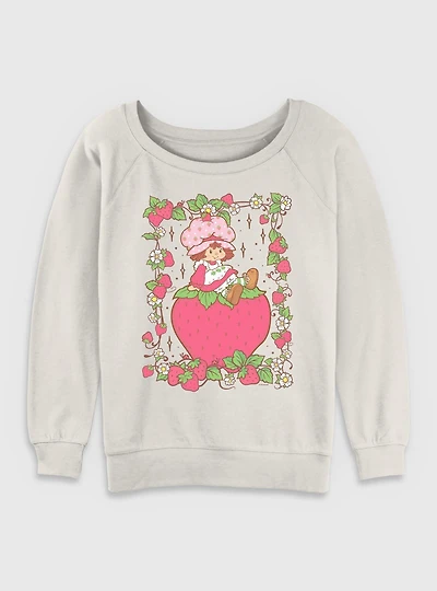 Strawberry Shortcake Tarot Frame Womens Slouchy Sweatshirt