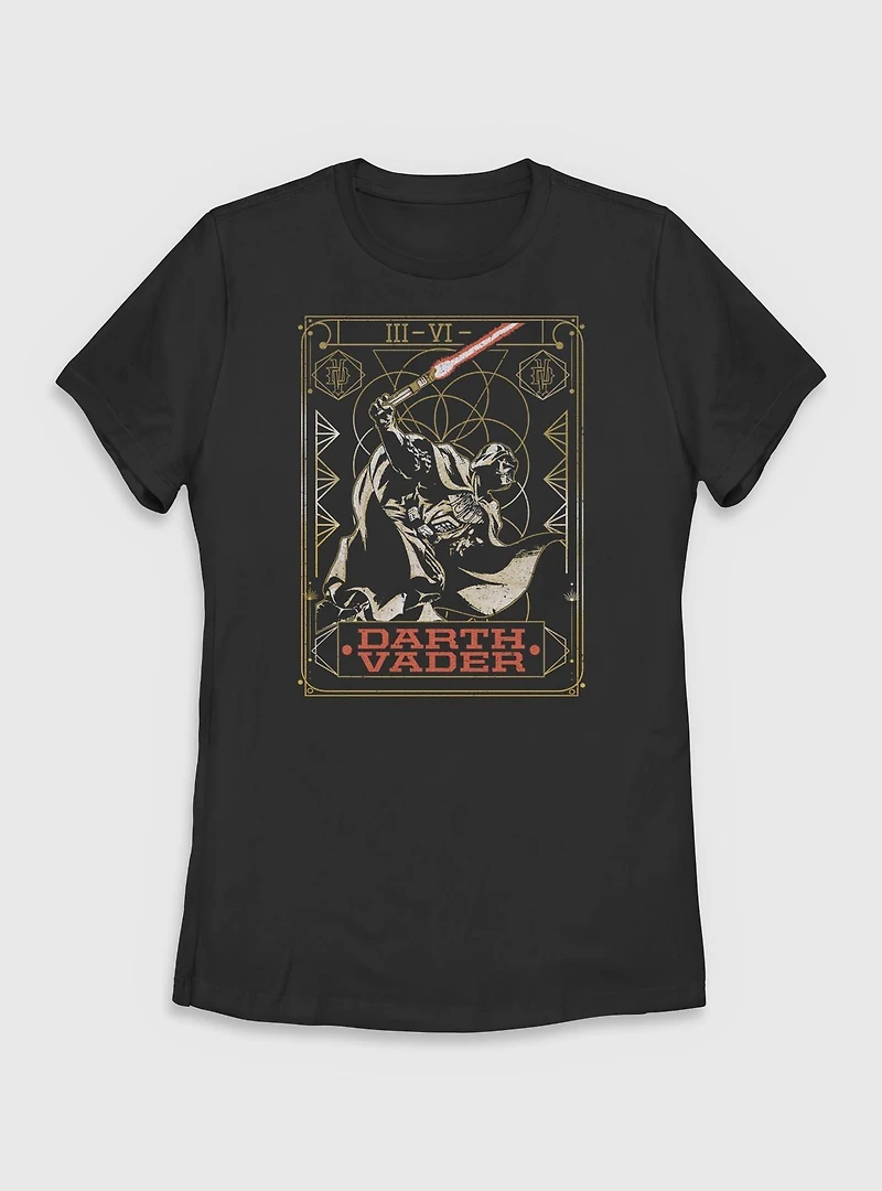 Star Wars Darth Vader Battle Tarot Womens T-Shirt