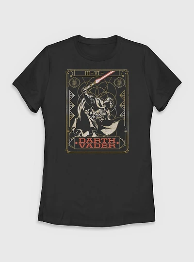 Star Wars Darth Vader Battle Tarot Womens T-Shirt
