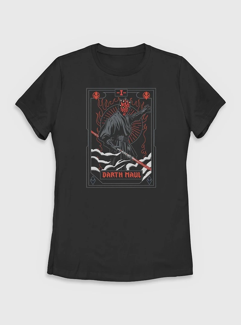 Star Wars Darth Maul Battle Stance Tarot Womens T-Shirt