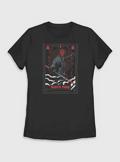 Star Wars Darth Maul Battle Stance Tarot Womens T-Shirt