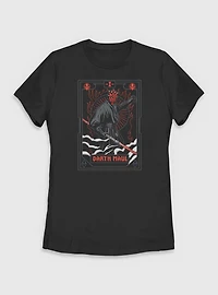 Star Wars Darth Maul Battle Stance Tarot Womens T-Shirt