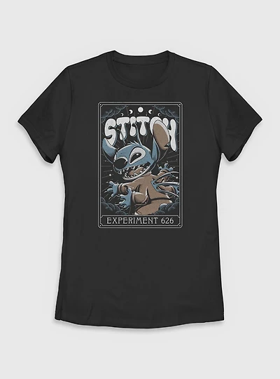 Disney Lilo & Stitch Experiment 626 Tarot Womens T-Shirt