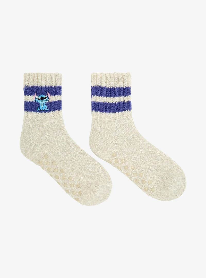 Disney Lilo & Stitch Embroidered Stitch Quarter Crew Slipper Socks - BoxLunch Exclusive