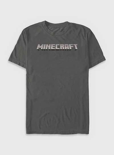 Minecraft Logo Black Garment Dye T-Shirt