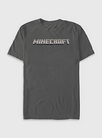 Minecraft Logo Black Garment Dye T-Shirt