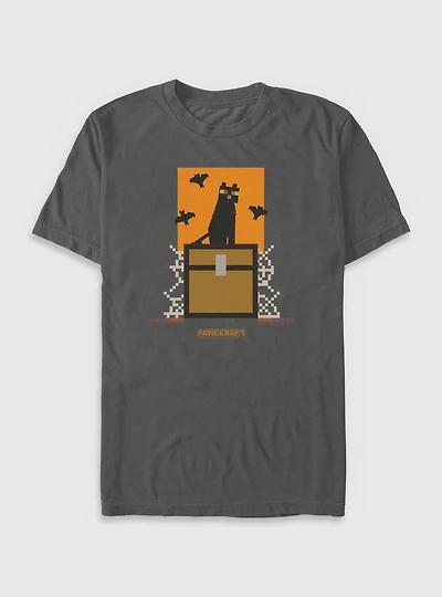 Minecraft Cat And Bats Garment Dye T-Shirt