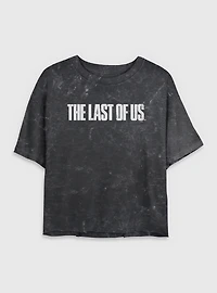 The Last Of Us Part II Distressed Logo Mineral Wash Womens Crop T-Shirt