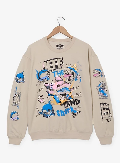 Marvel Rivals Jeff the Land Shark Doodle Portraits Women's Crewneck - BoxLunch Exclusive