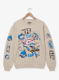 Marvel Rivals Jeff the Land Shark Doodle Portraits Women's Crewneck - BoxLunch Exclusive