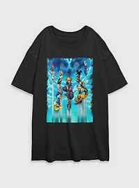 Disney Kingdom Hearts Sky Womens Oversized T-Shirt