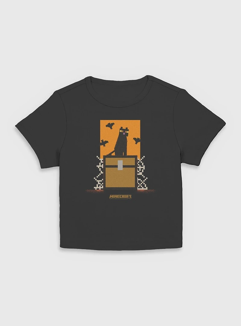Minecraft Cat And Bats Women Baby T-Shirt