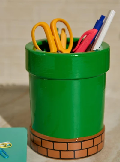 Nintendo Super Mario Warp Pipe Pen & Plant Pot