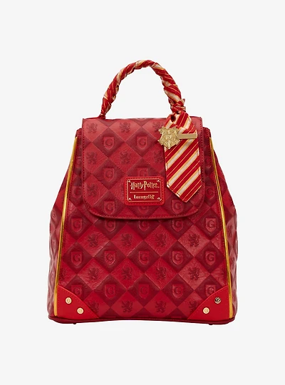 Loungefly Harry Potter Gryffindor Crest Allover Print Mini Backpack