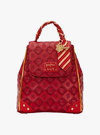 Loungefly Harry Potter Gryffindor Crest Allover Print Mini Backpack