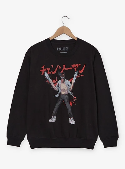 Chainsaw Man Denji Splatter Portrait Crewneck - BoxLunch Exclusive