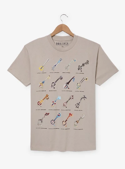 Disney Kingdom Hearts Keyblade Chart T-Shirt - BoxLunch Exclusive