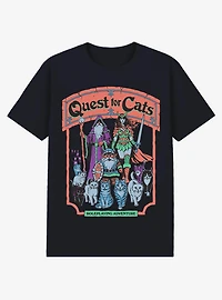 Steven Rhodes Quest For Cats Black T-Shirt