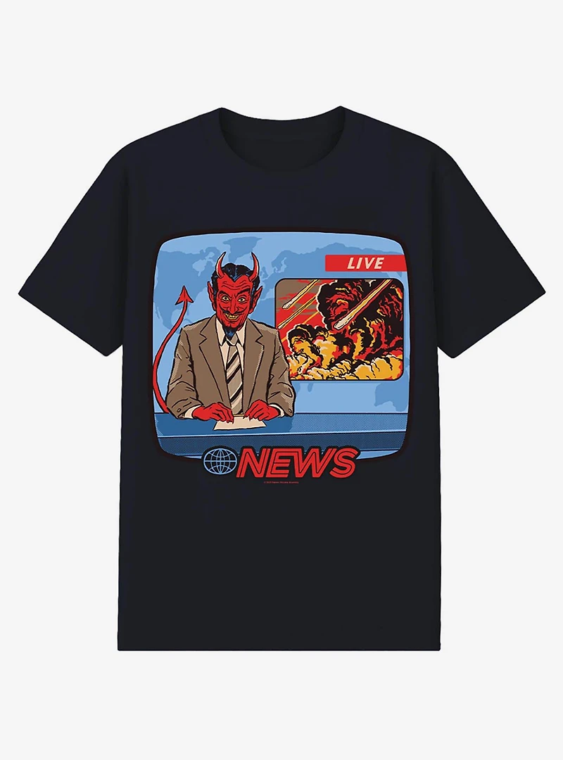 Steven Rhodes Breaking News Black T-Shirt