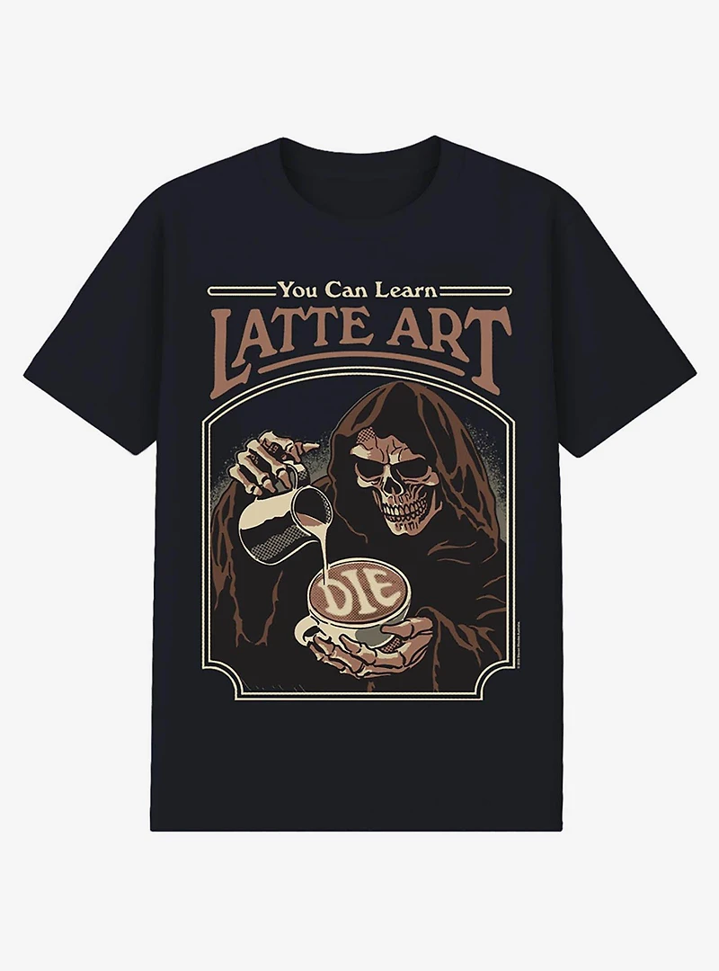 Steven Rhodes Latte Art Black T-Shirt