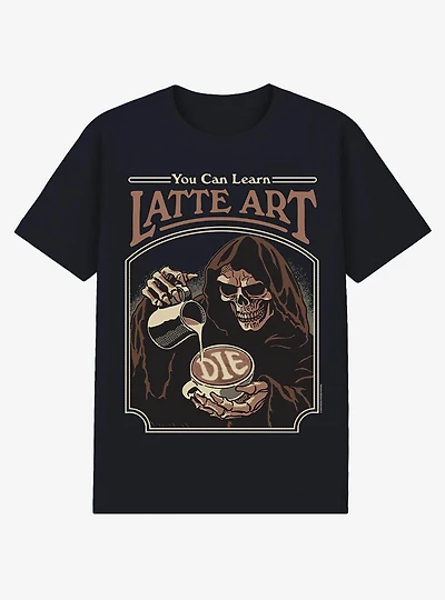 Steven Rhodes Latte Art Black T-Shirt