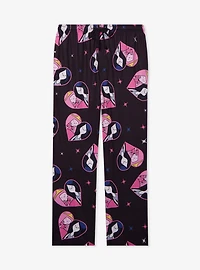 Adventure Time Marceline & Princess Bubblegum Heart Allover Print Sleep Pants