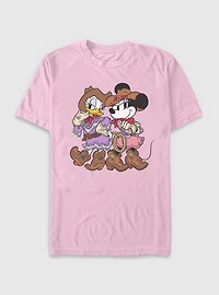 Disney Mickey Mouse Daisy And Minnie Cowgirls Garment Dye T-Shirt