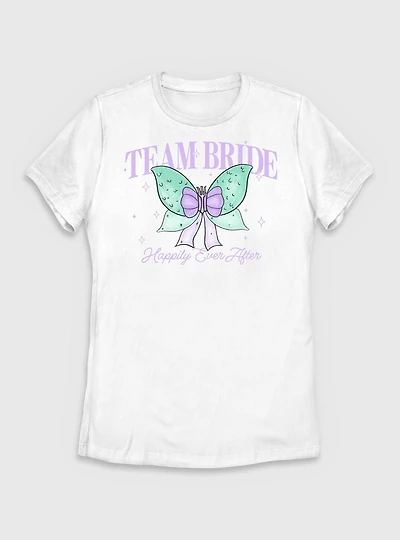 Disney The Little Mermaid Team Bride Bow  Womens T-Shirt