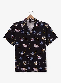 Marvel Rivals Jeff the Land Shark Allover Print Woven Button-Up - BoxLunch Exclusive