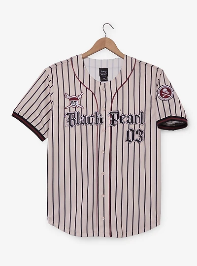 Disney Pirates of the Caribbean Jack Sparrow Black Pearl Striped Baseball Jersey - BoxLunch Exclusive