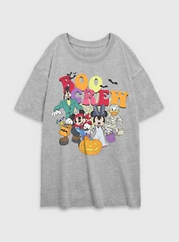 Disney Mickey Mouse & Friends Boo Crew Womens Oversized T-Shirt