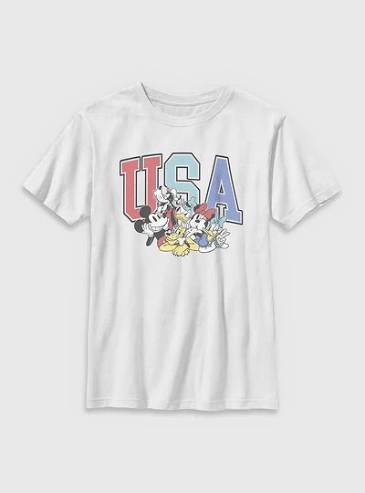 Disney Mickey Mouse USA Friends Youth T-Shirt