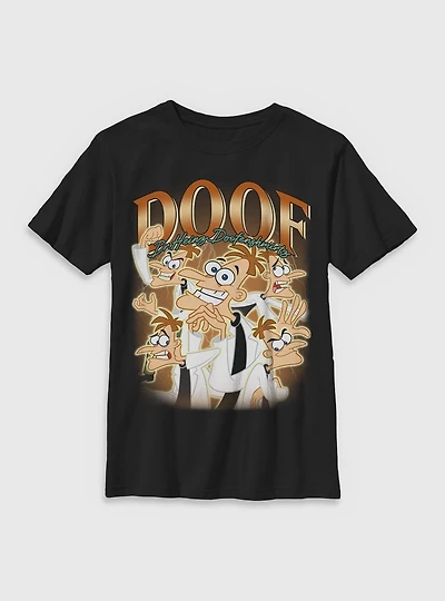 Disney Phineas and Ferb Dr Heinz Doofenshmirtz Doof Collage Youth T-Shirt