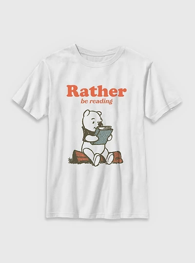 Disney Winnie The Pooh Rather Be Reading Youth T-Shirt