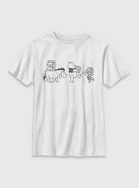 Disney Winnie The Pooh Carrying Books Youth T-Shirt