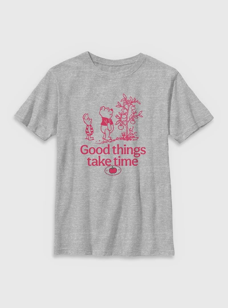 Disney Winnie The Pooh Good Things Take Time Youth T-Shirt