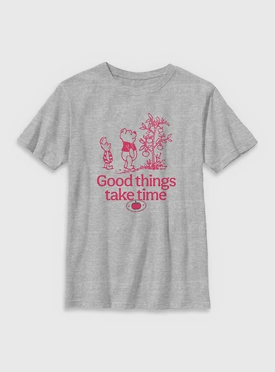 Disney Winnie The Pooh Good Things Take Time Youth T-Shirt