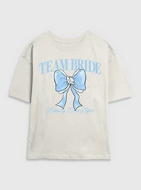 Disney Cinderella Team Bride Bow Womens Skimmer T-Shirt