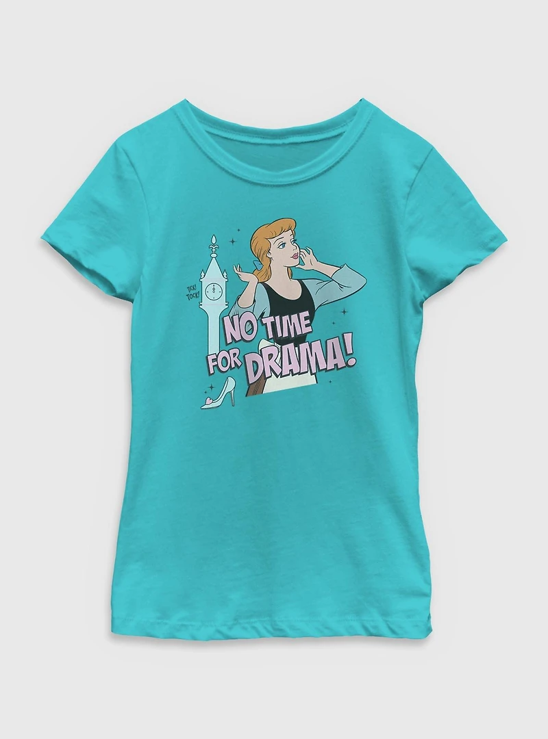 Disney Cinderella No Time For Drama Youth Girls T-Shirt