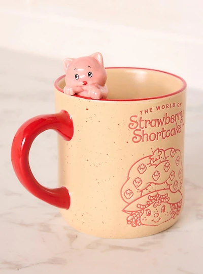 Strawberry Shortcake Custard Peeking Charm Mug - BoxLunch Exclusive