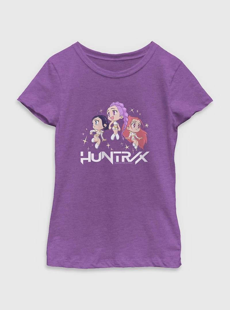 KPop Demon Hunters Chibi HUNTR/X Floating Stars Youth Girls T-Shirt