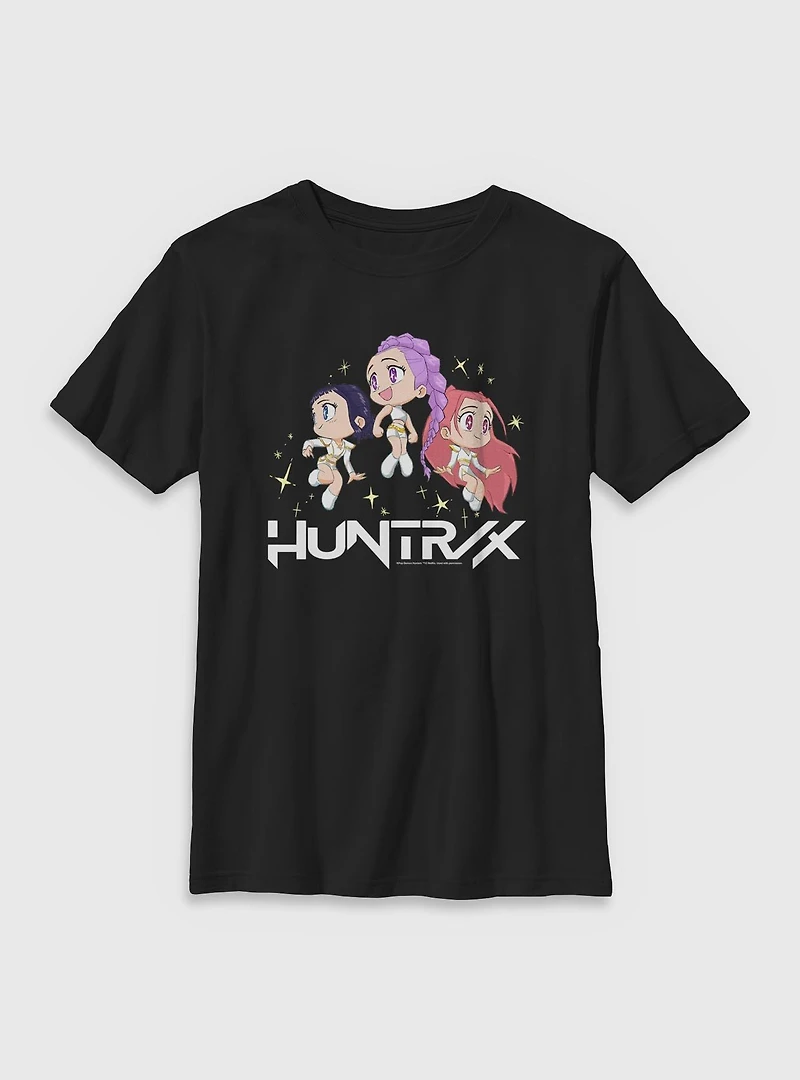 KPop Demon Hunters Chibi Huntrix Floating Stars Youth T-Shirt