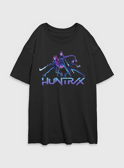 KPop Demon Hunters Battle Huntrix Womens Oversized T-Shirt