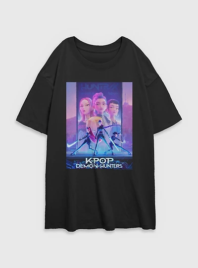 KPop Demon Hunters Poster Womens Oversized T-Shirt