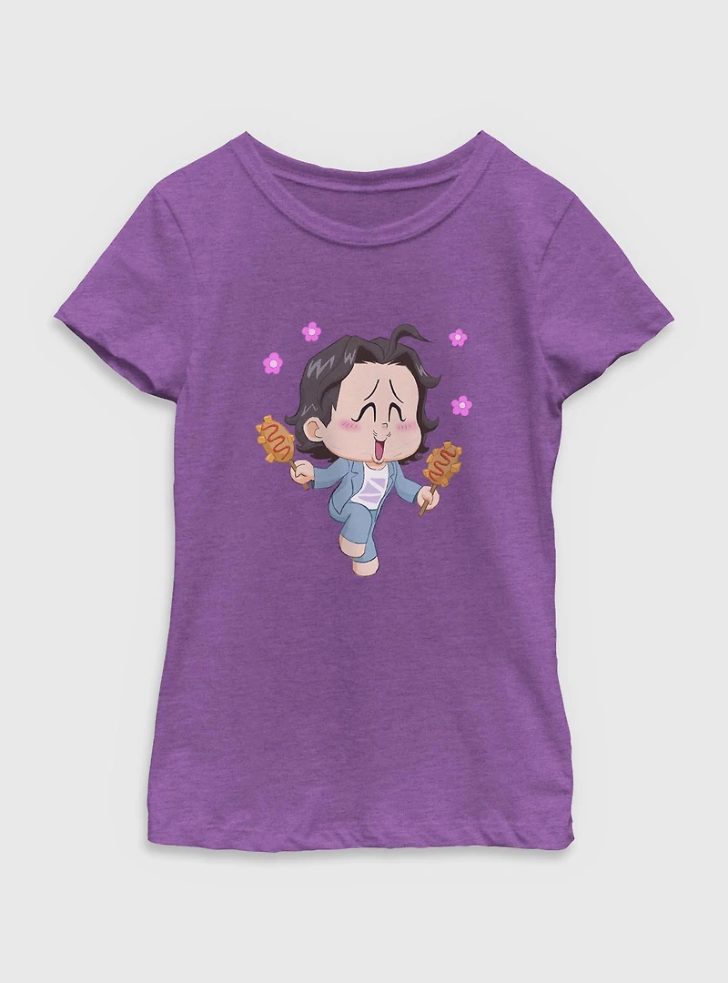 KPop Demon Hunters Chibi Bobby Youth Girls T-Shirt