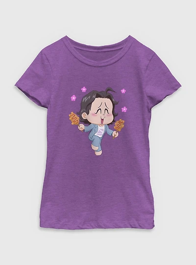 KPop Demon Hunters Chibi Bobby Youth Girls T-Shirt