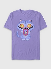KPop Demon Hunters Chibi Derpy Tiger Save The Date Message Garment Dye T-Shirt